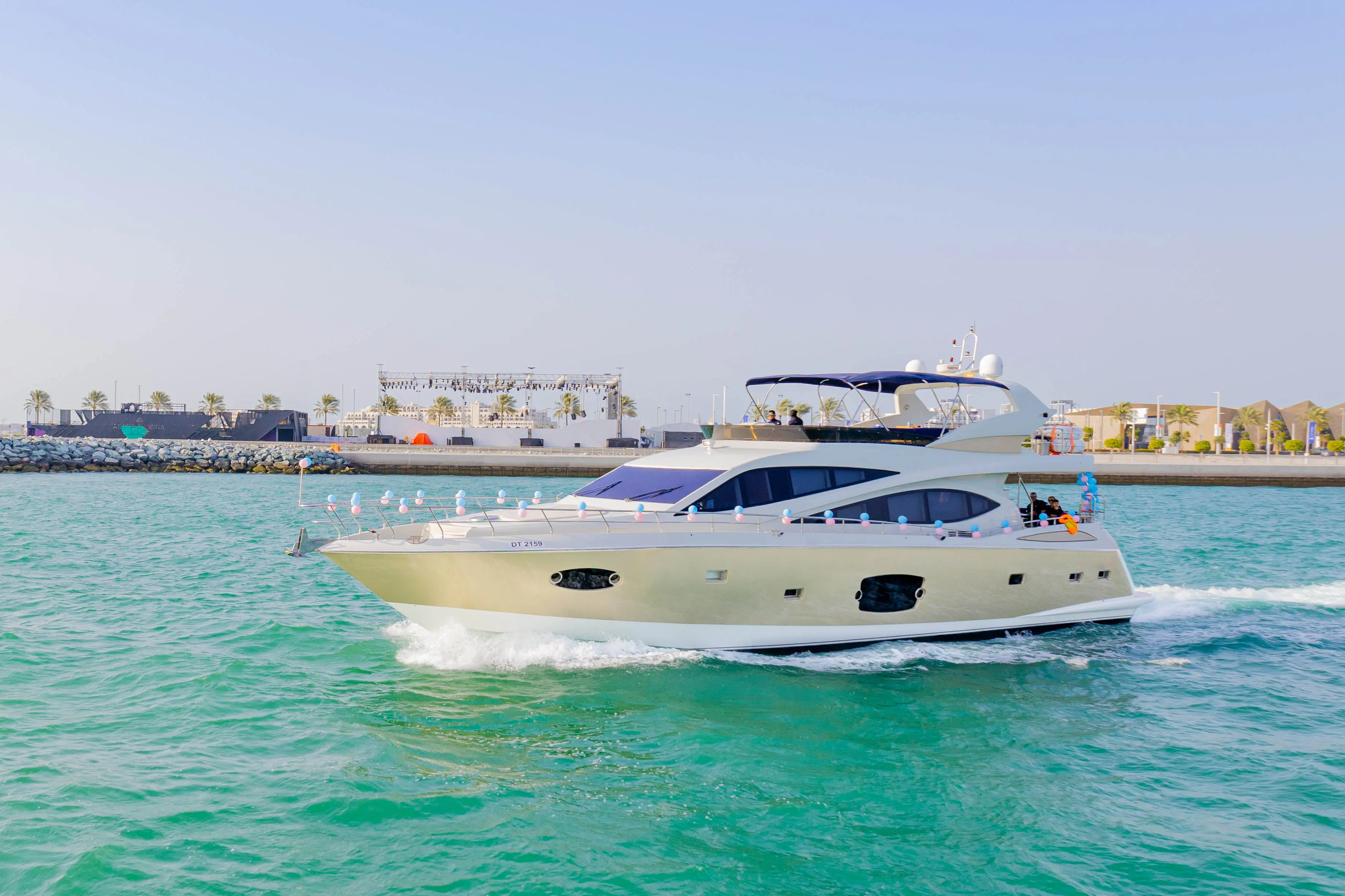 Yacht on open water Dubai